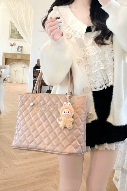 Sweet Quilted Tote Bag