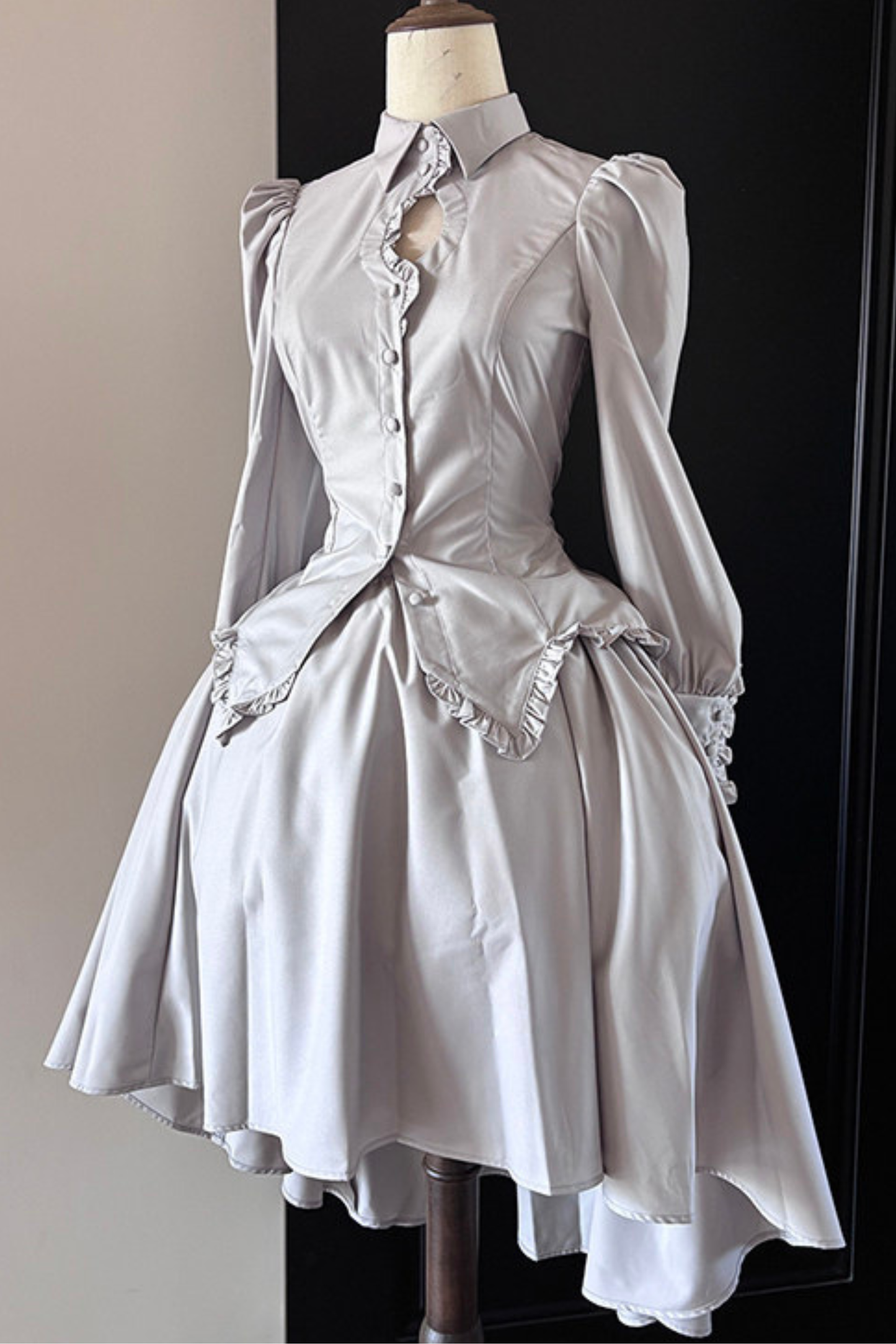 Gothic Puff Shoulder Blouse + Skirt