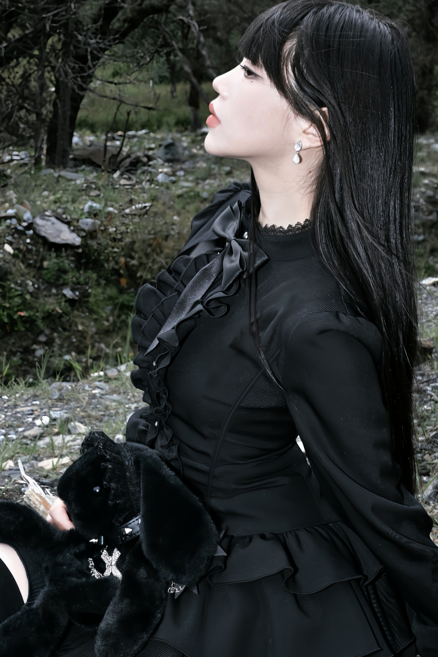 Night Visit Gothic Retro Dress