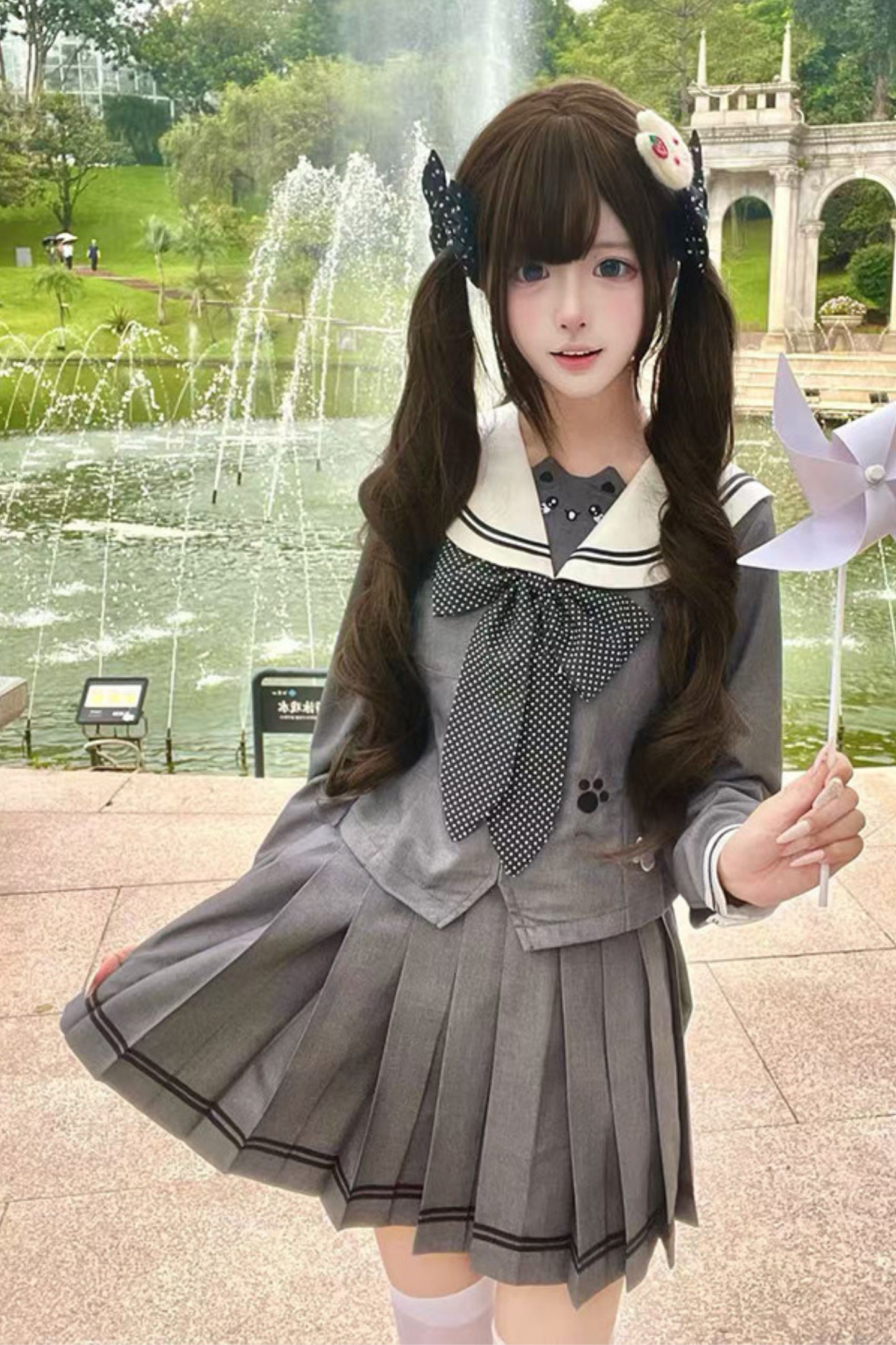 Island Cat Sailor Top + Skirt + Ribbon