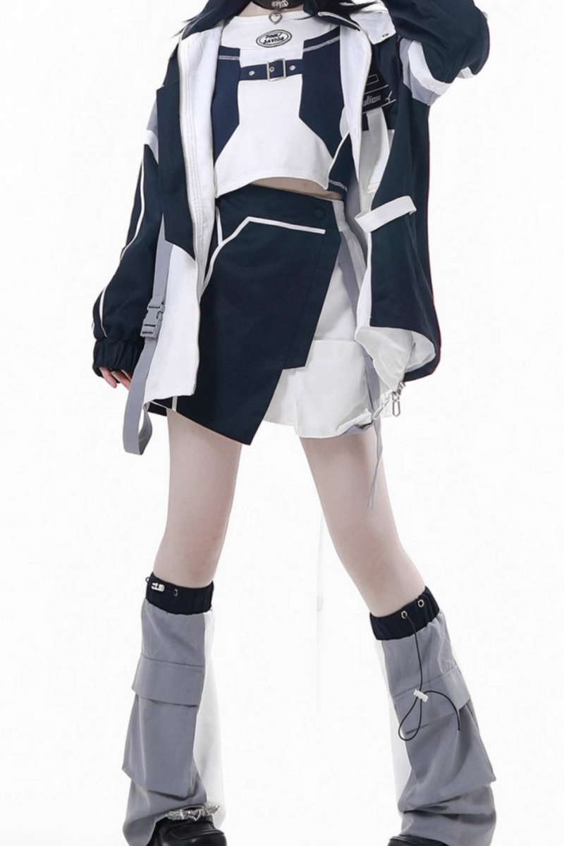 Subculture Cargo Short Coat + Jumper Skirt + Skirt + Leg Warmers