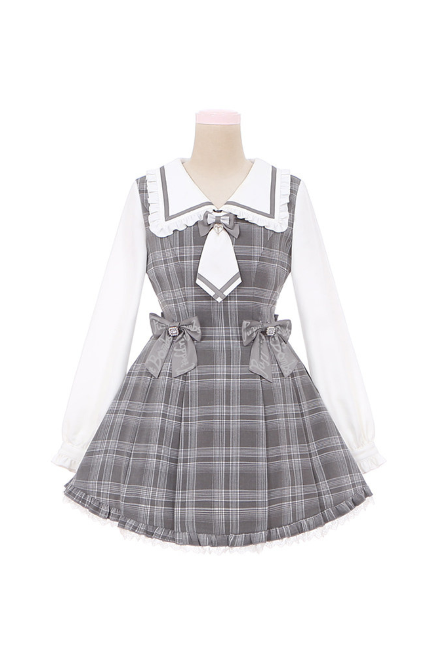 Plaid Sweet Cape Design Dress