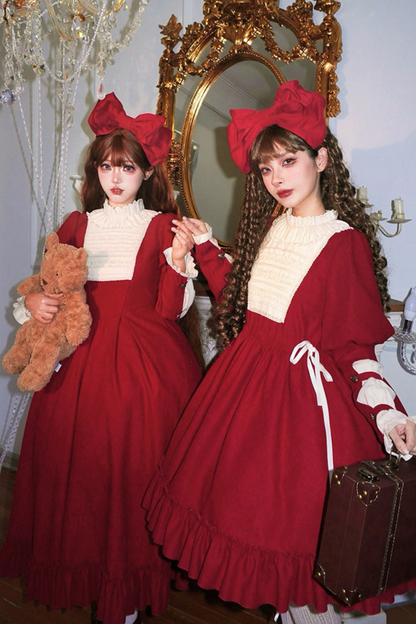 Lace Ruffle Lolita Dress + Bow