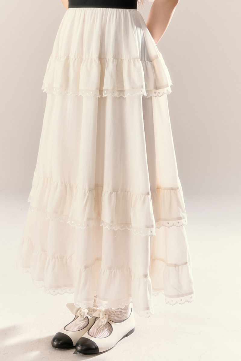 Lillian French Shawl Tiered Dress