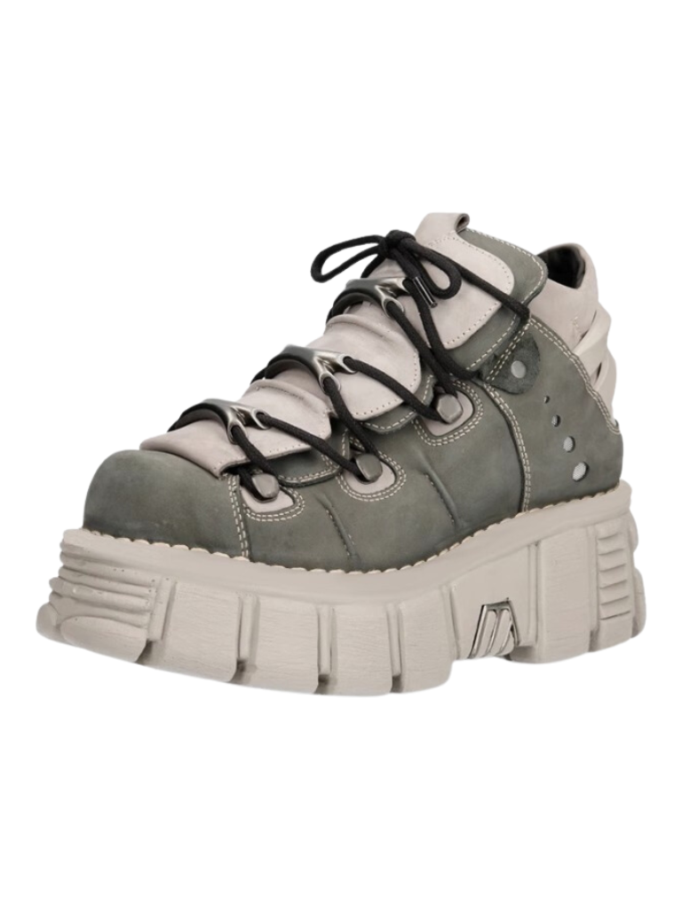 11-colors Punk Rock Retro Leather Metal Power Sole Sneaker