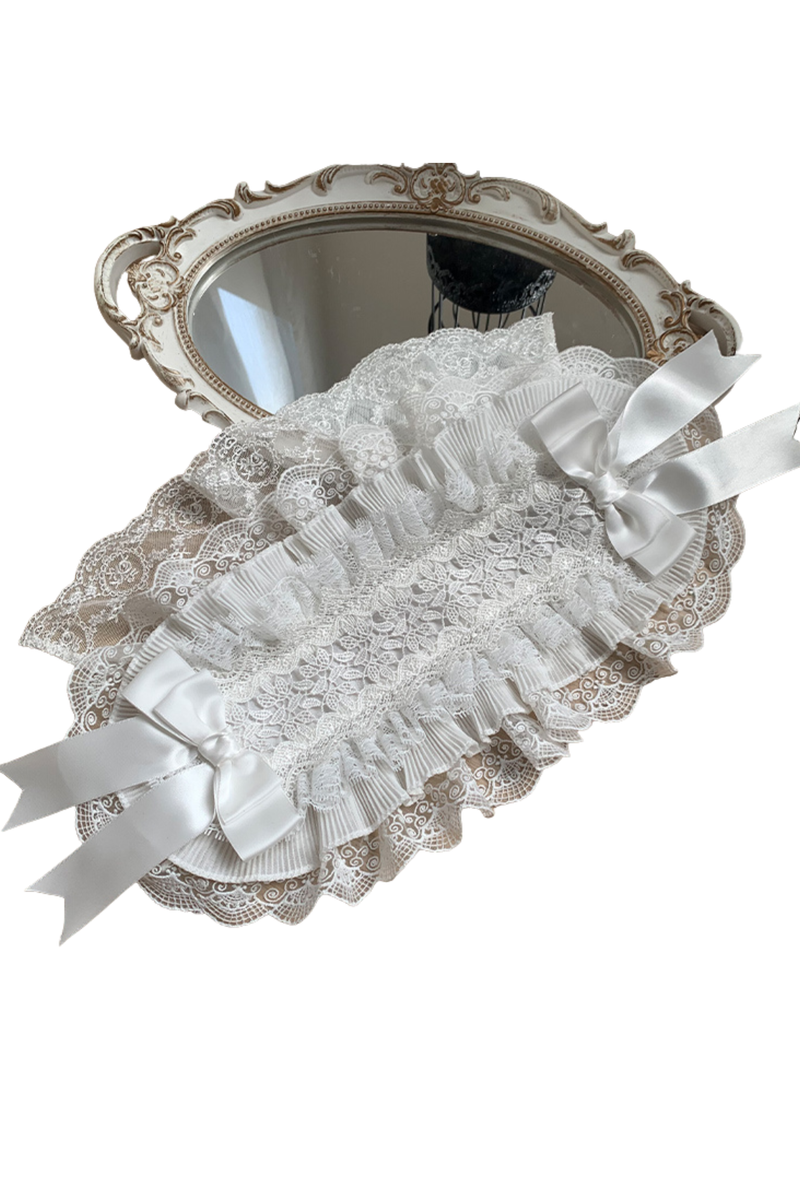 White Gothic Gemini Lolita Dress + Corset + Ribbon + Headband + Veil