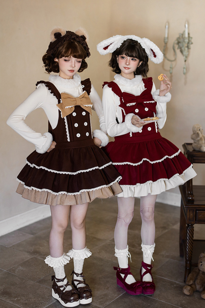 Doll Lolita Dress + Top + Animal Leg Loops + Animal Headband