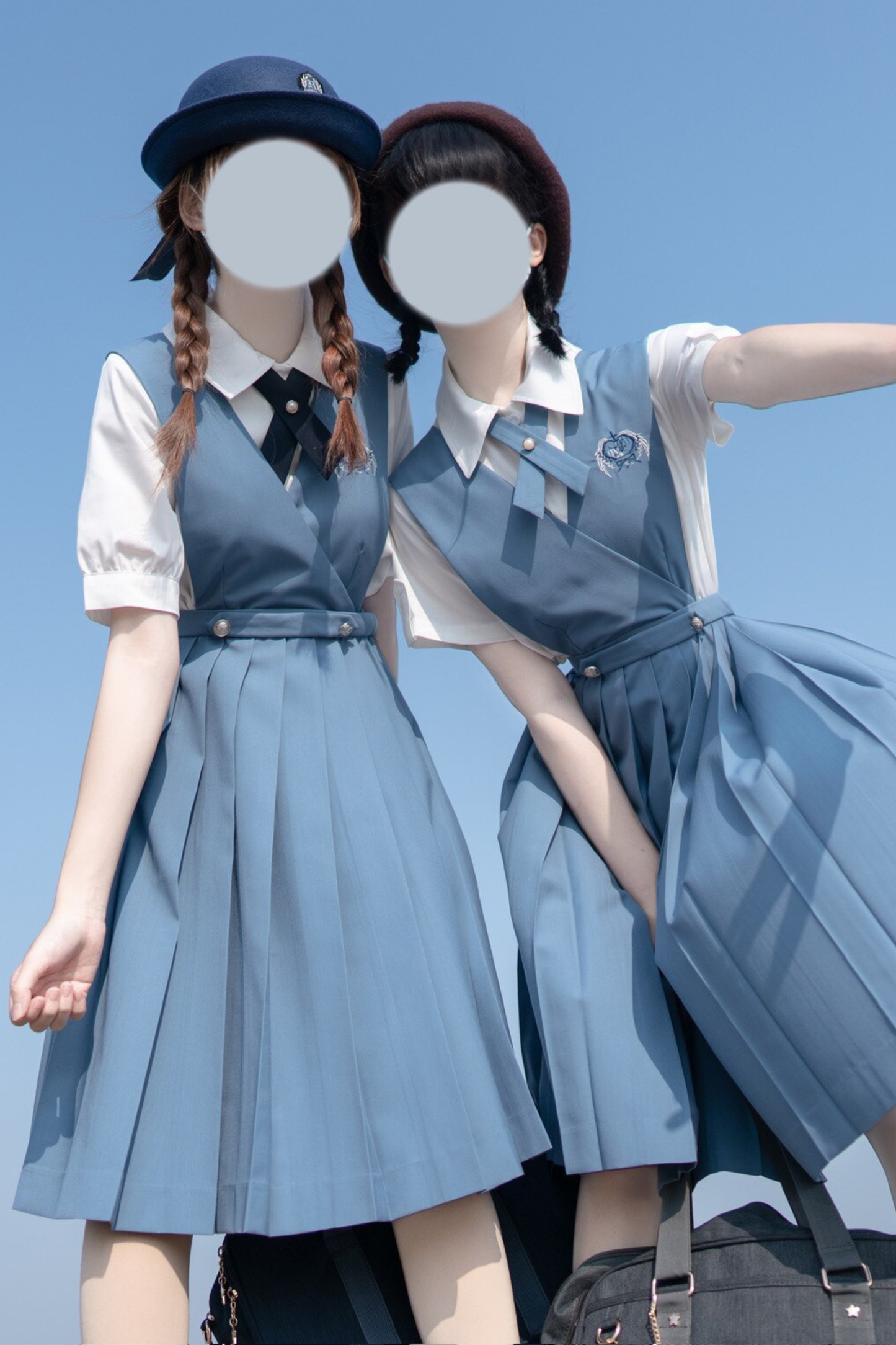 Retro College Vest Skirt + Shirt + Jacket