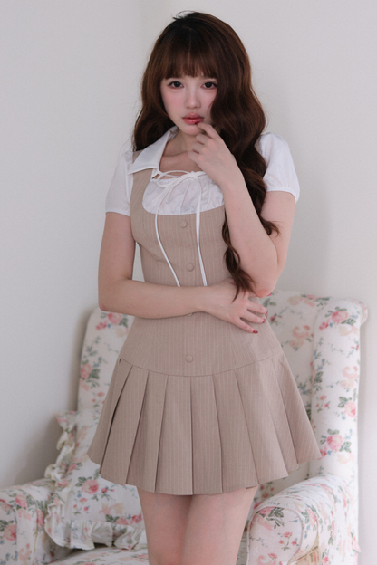 Sweet Pleated Design Dress
