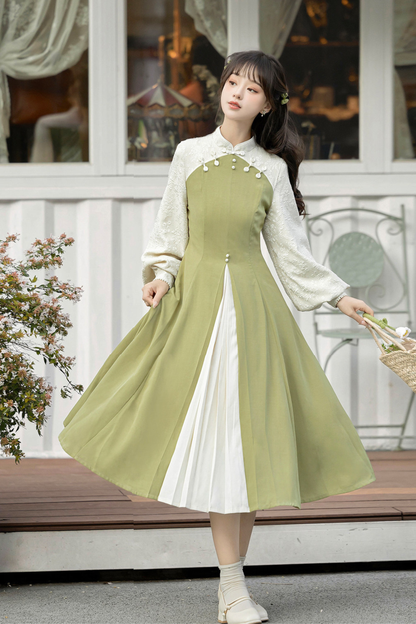 Retro Chinese Dress + Shawl