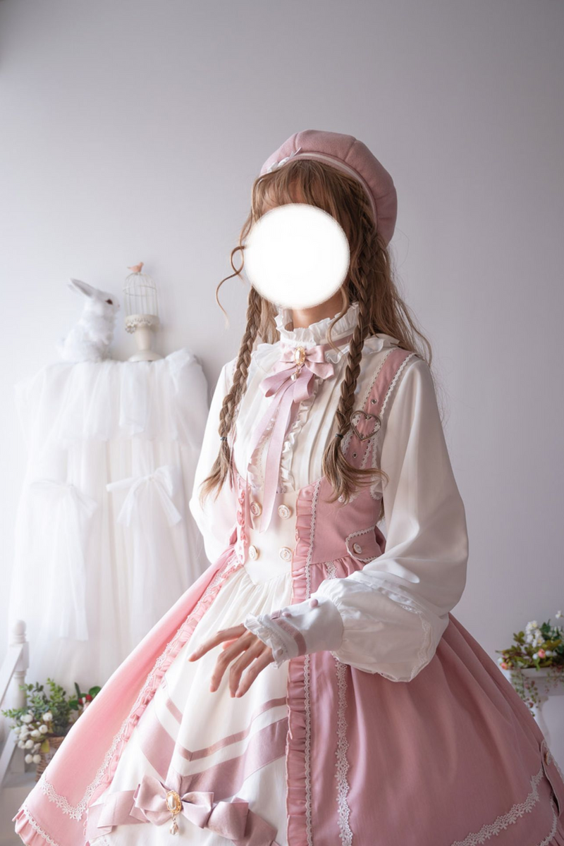 Pure Sweet Lolita Jumper Skirt + Hat + Headband