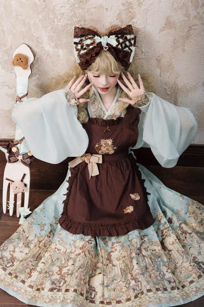Little Bear Dessert House Dress + Skirt + Apron + Brooch + Overskirt