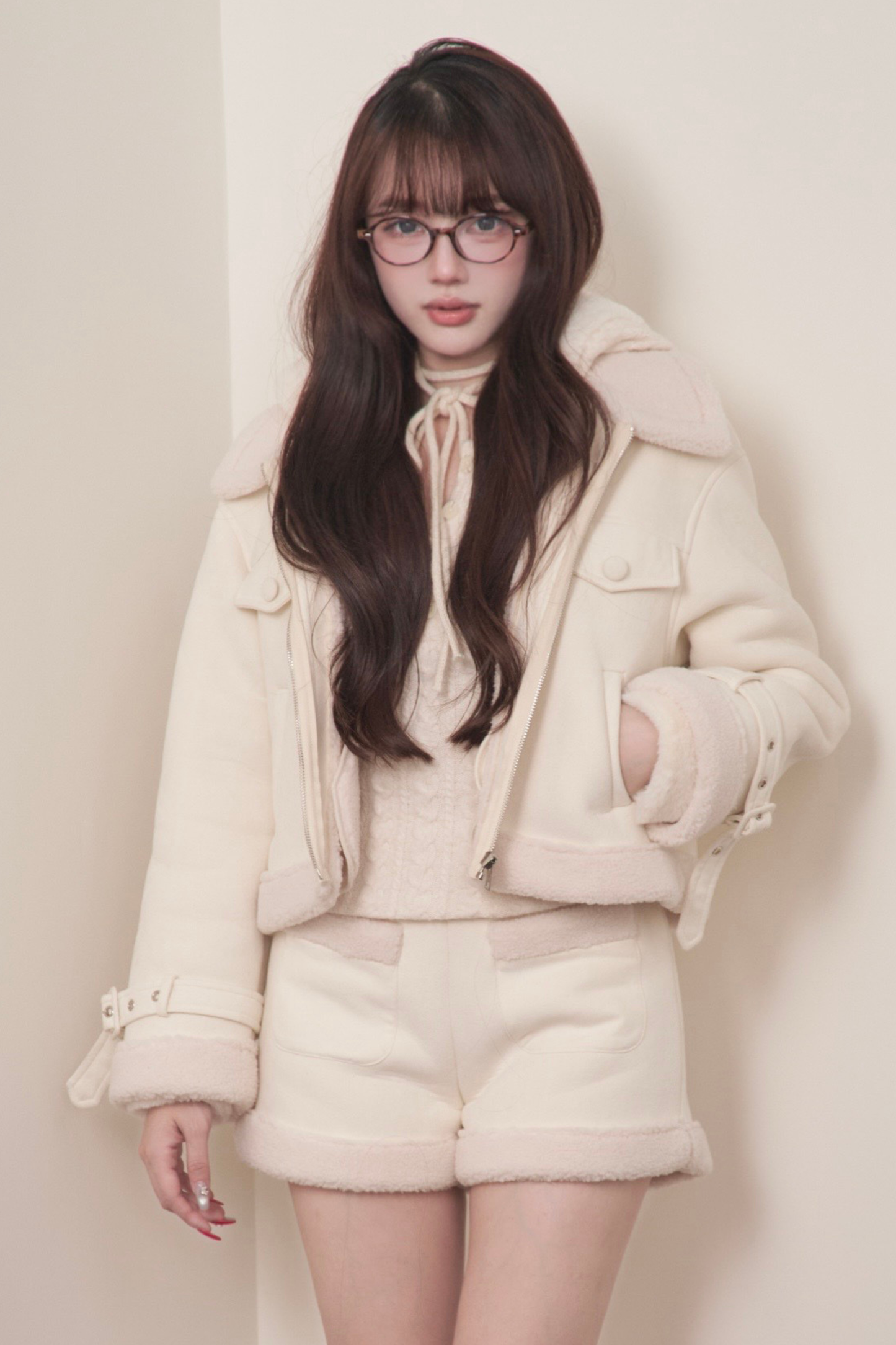 Fur Short Coat + Shorts