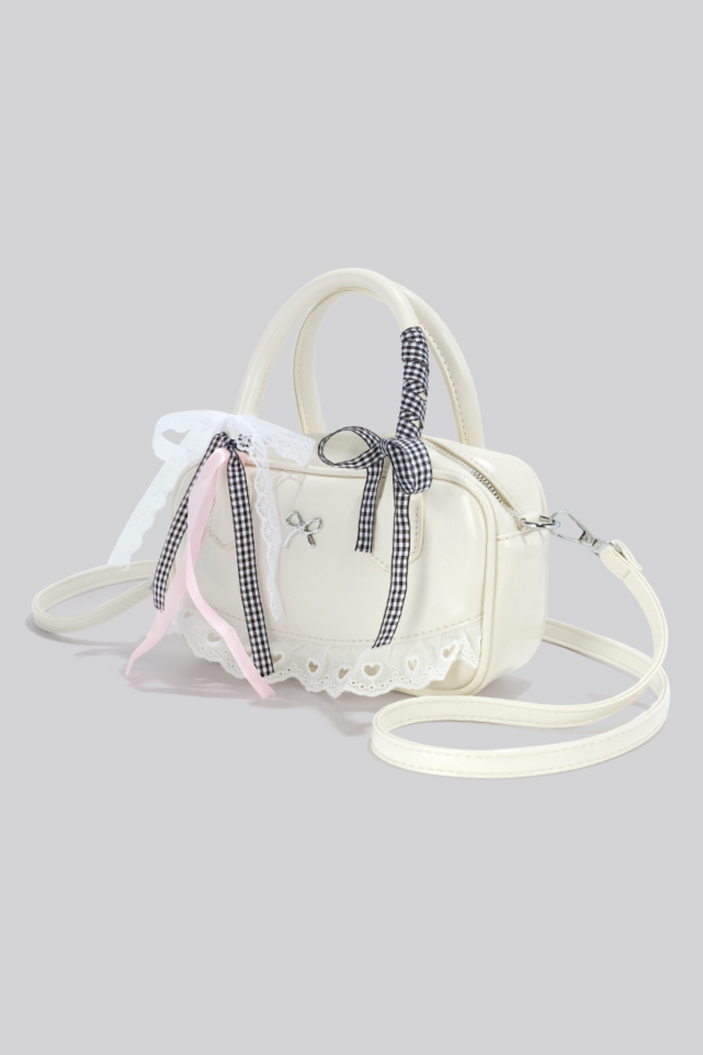 Ribbon Lace Boston Bag