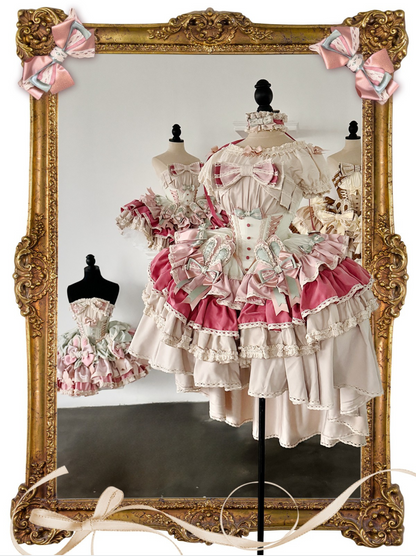 [pre-order] Ribbon Bunny Antique Version Bustier Dress + Inner Top + Complete Accessories