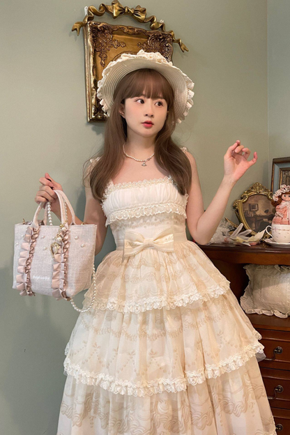 Sweetheart Pearl Ruffle Bag