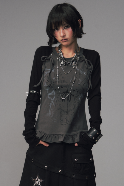 Bicolor Dark Punk Top