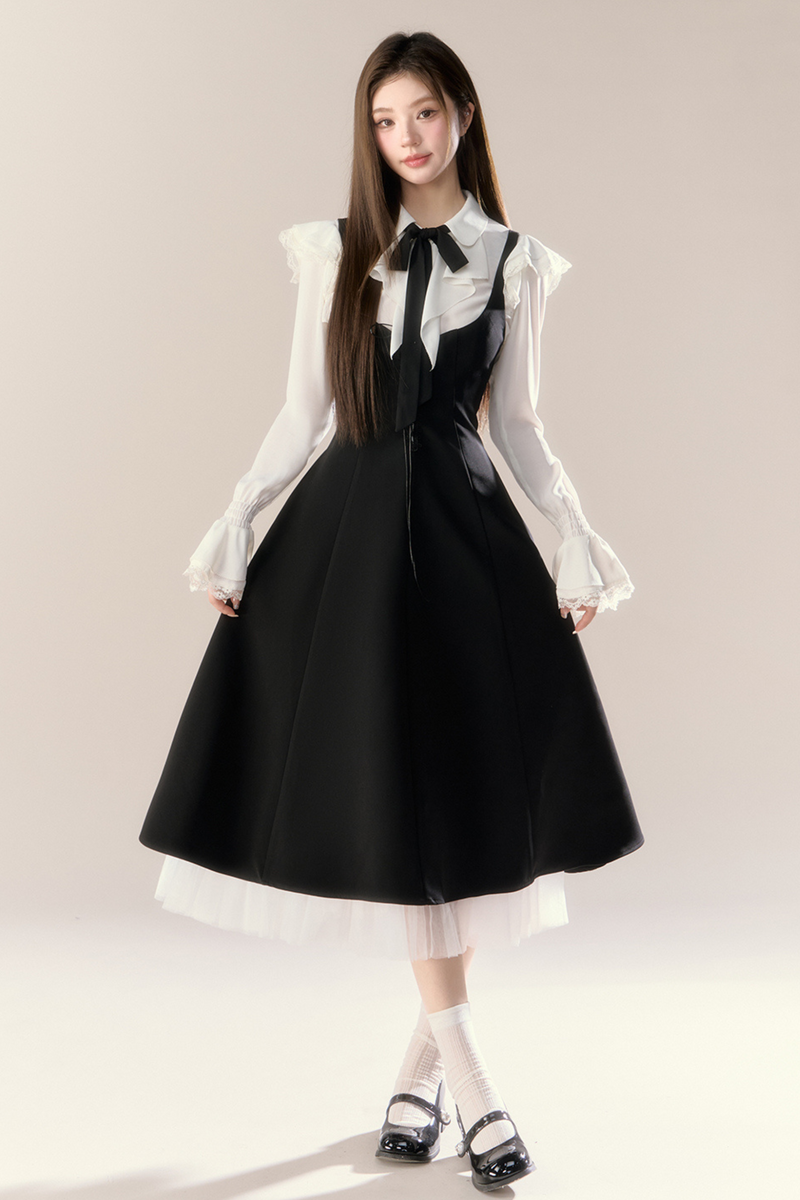 French Blouse + Suspender Skirt