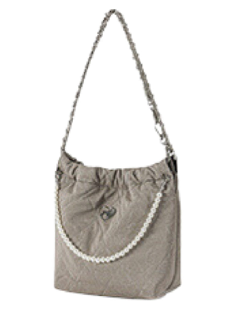 Fragrance Pearl Chain Drawstring Shoulder Bag