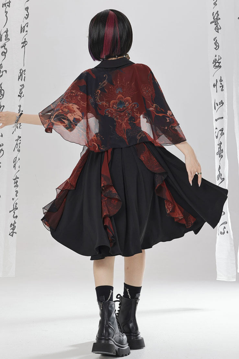 Chinese-style Embroidery Dress + Belt + Girdle