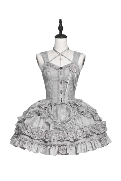 Dark Gothic Style Lolita Dress + Shawl