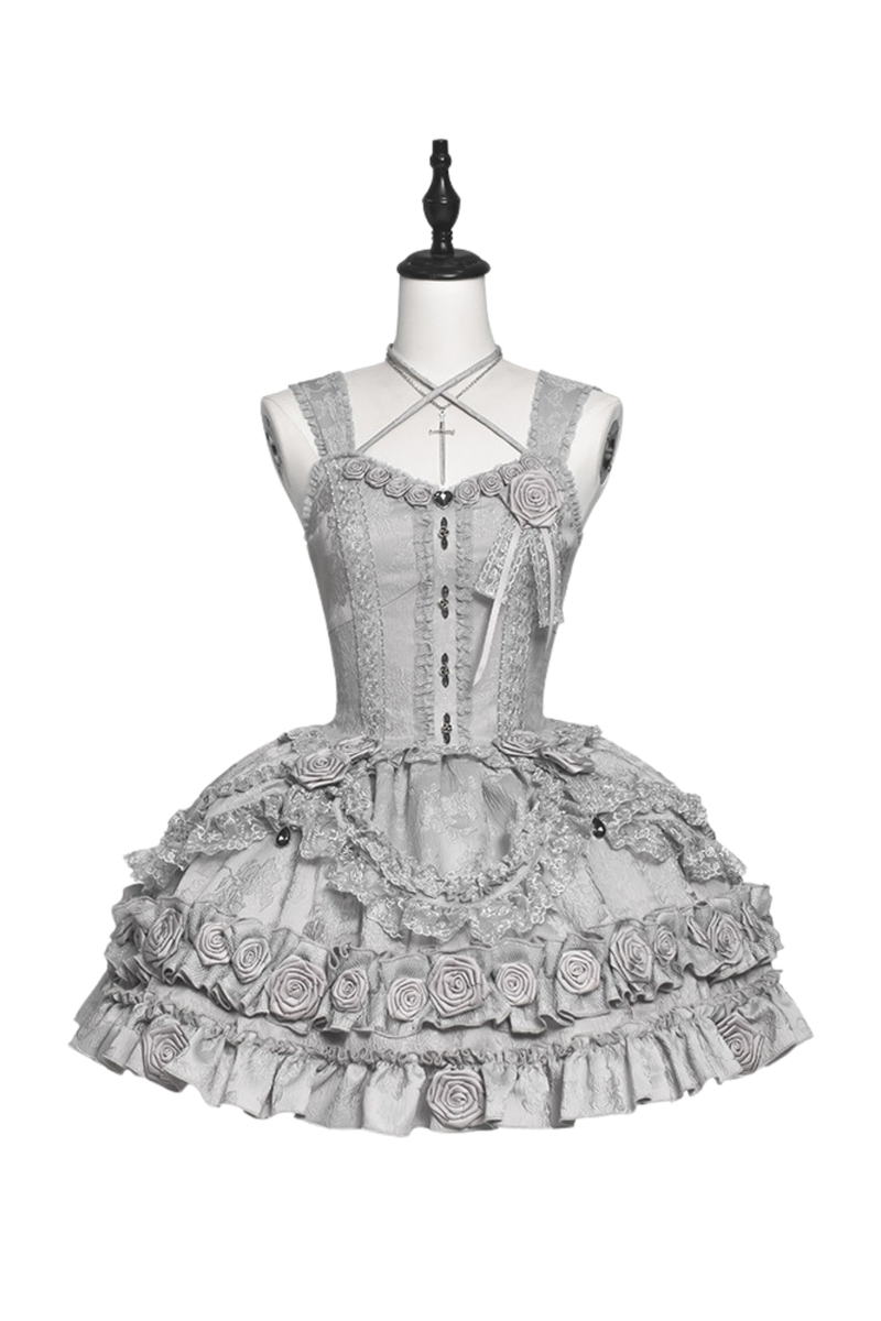 Dark Gothic Style Lolita Dress + Shawl