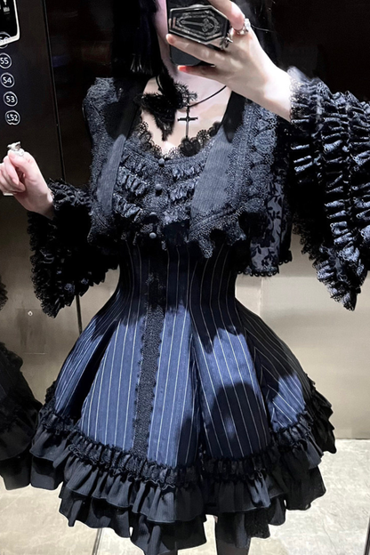 Slim-fit Gothic Lolita Jumper Skirt + Jacket