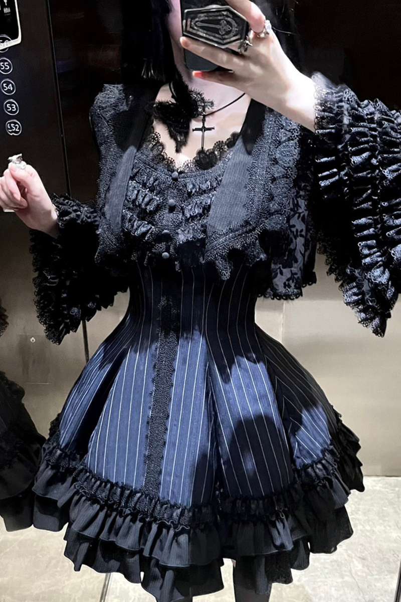 Slim-fit Gothic Lolita Jumper Skirt + Jacket