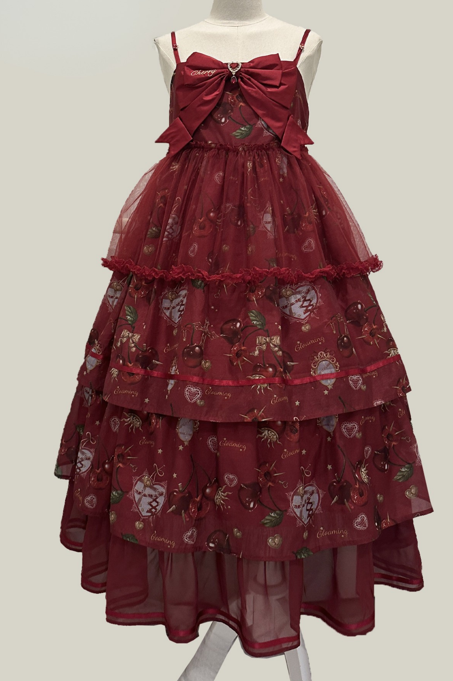 Retro Antique Cherry Sweet Lolita Dress + Jumper Skirt