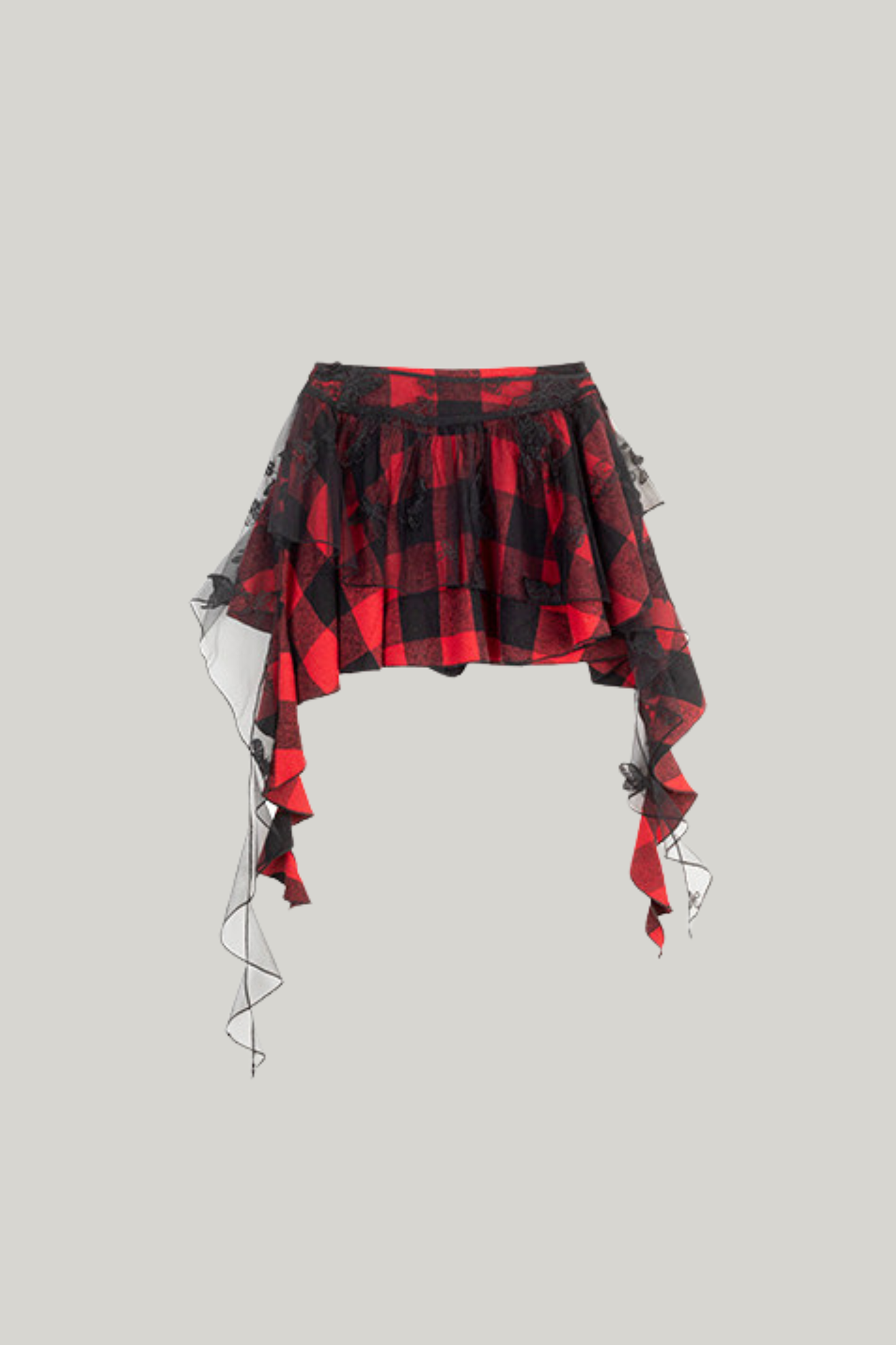 Playful Color Devil Loose Block Top + Checkered Skirt
