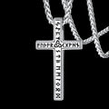 Viking Rune Cross Pendant Necklace for