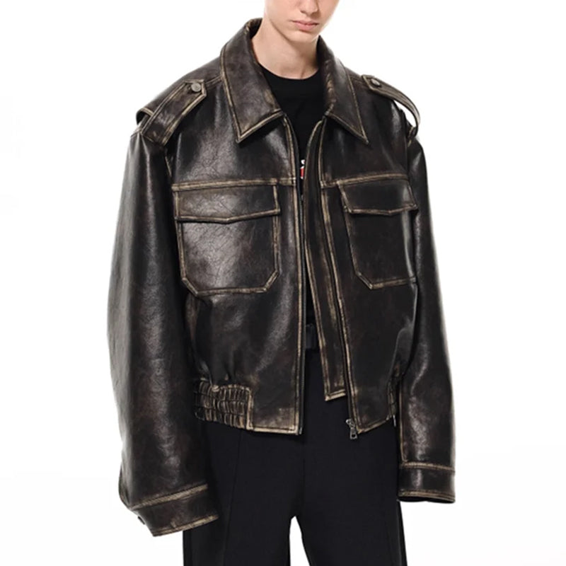 Oversized Leather Jacket