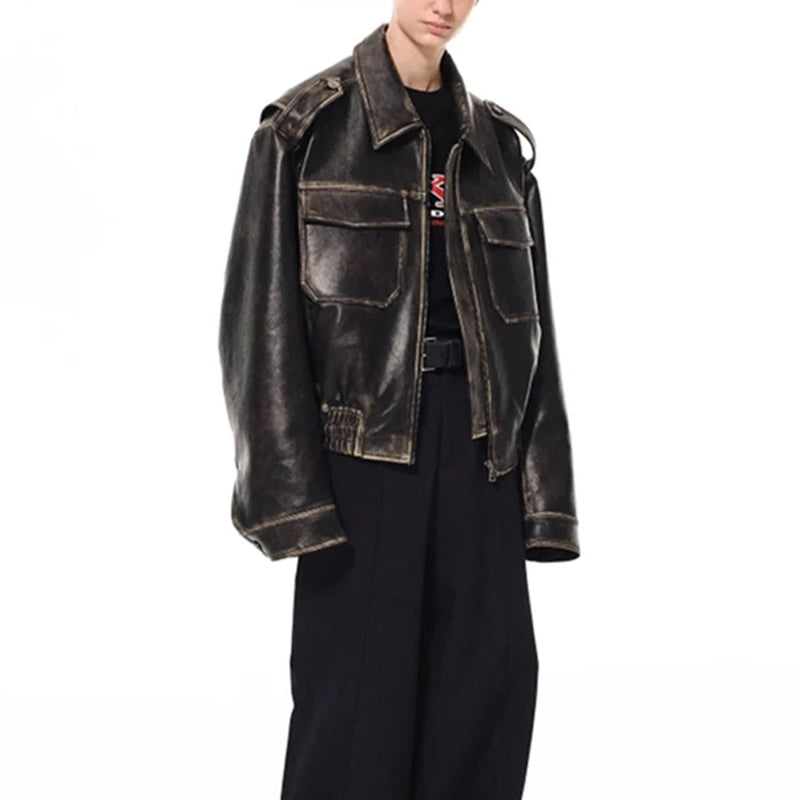 Oversized Leather Jacket