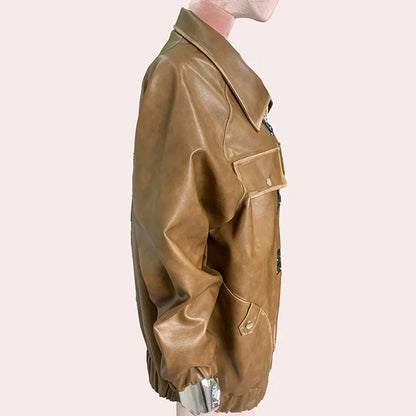 Oversized Leather Jacket
