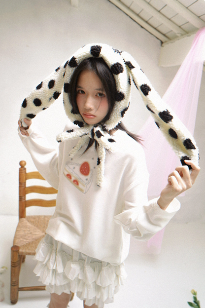 Polka Dot Lamb Wool Hat