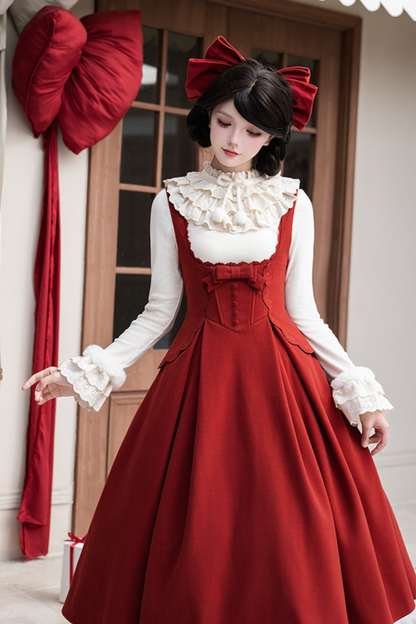 Velvet Rose Suspender Dress + Top + Bow