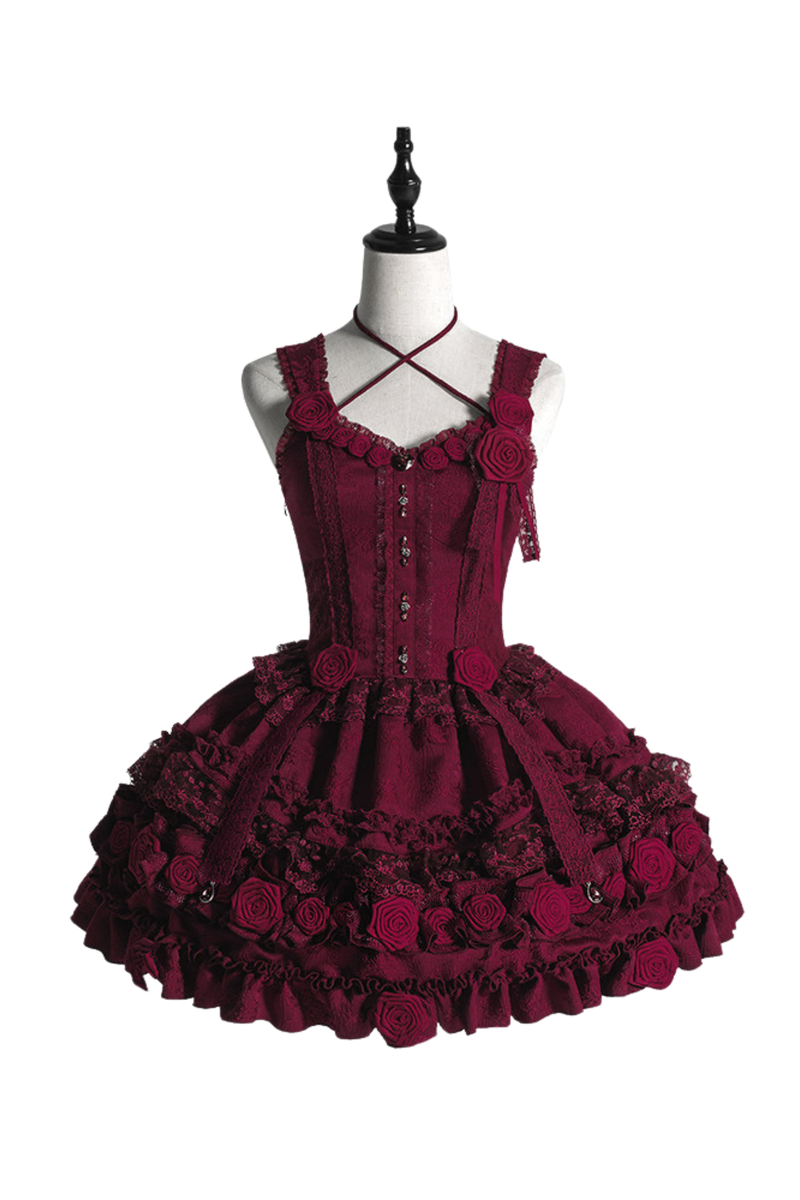 Dark Gothic Style Lolita Dress + Shawl