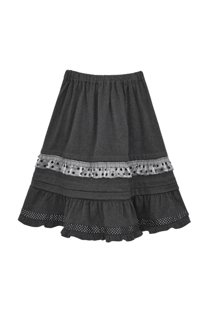 Y2k Jacquard Cardigan + Flared Skirt