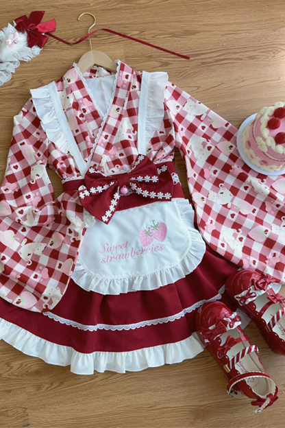 [pre-order] Strawberry Retro Cafe Japanese Lolita Dress
