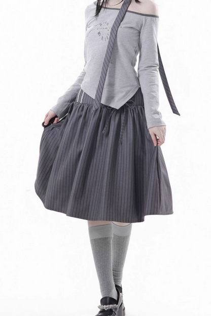 Mode Academie Jacket + Asymmetrical Top + Camisole + Skirt + Scarf