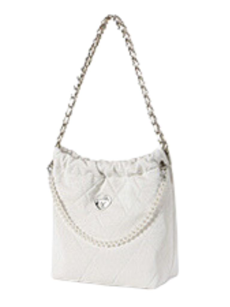 Fragrance Pearl Chain Drawstring Shoulder Bag
