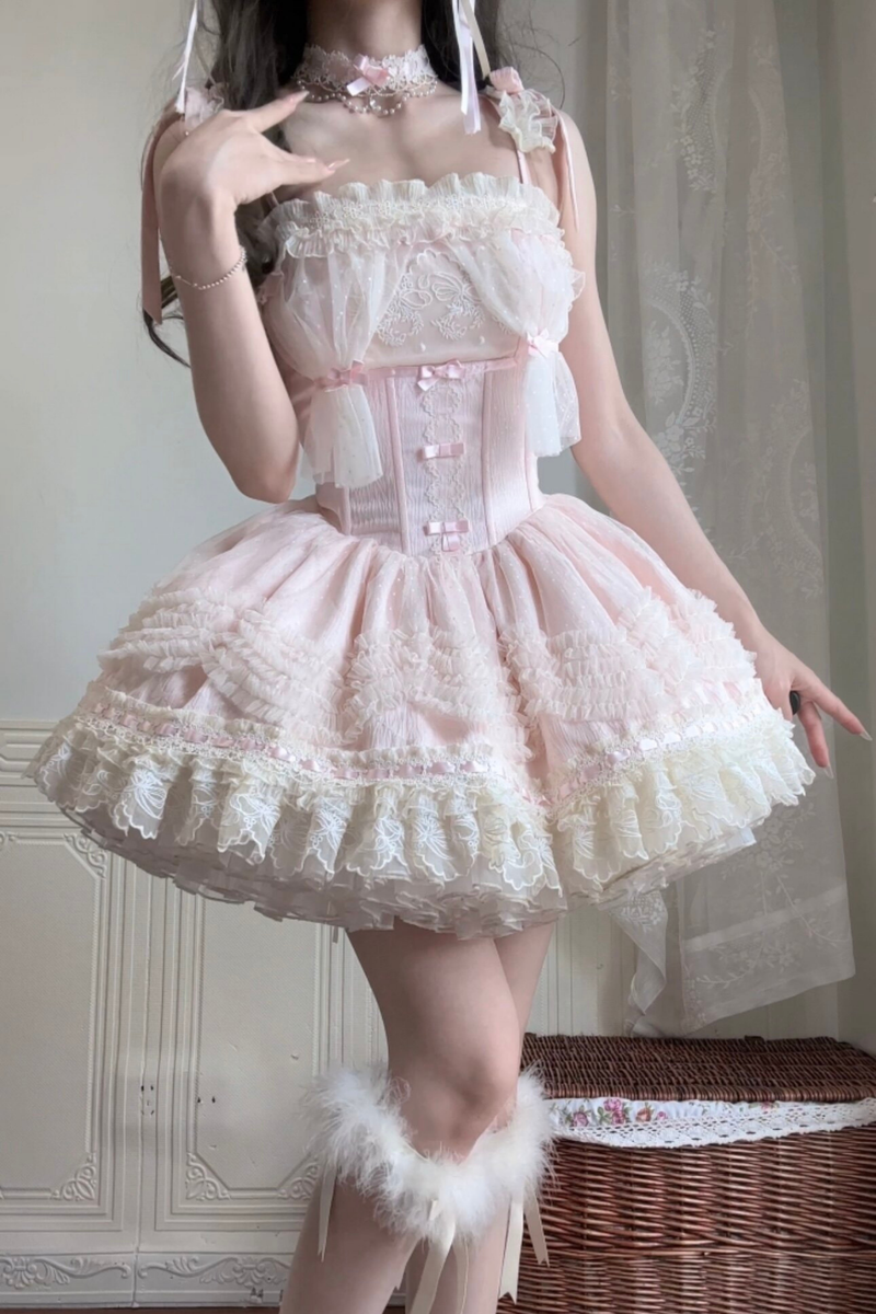 Sweet Jenny Lolita Jumper Skirt + Necklace + Hat + Headband