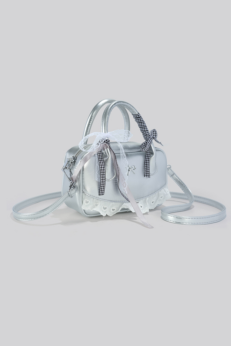 Ribbon Lace Boston Bag