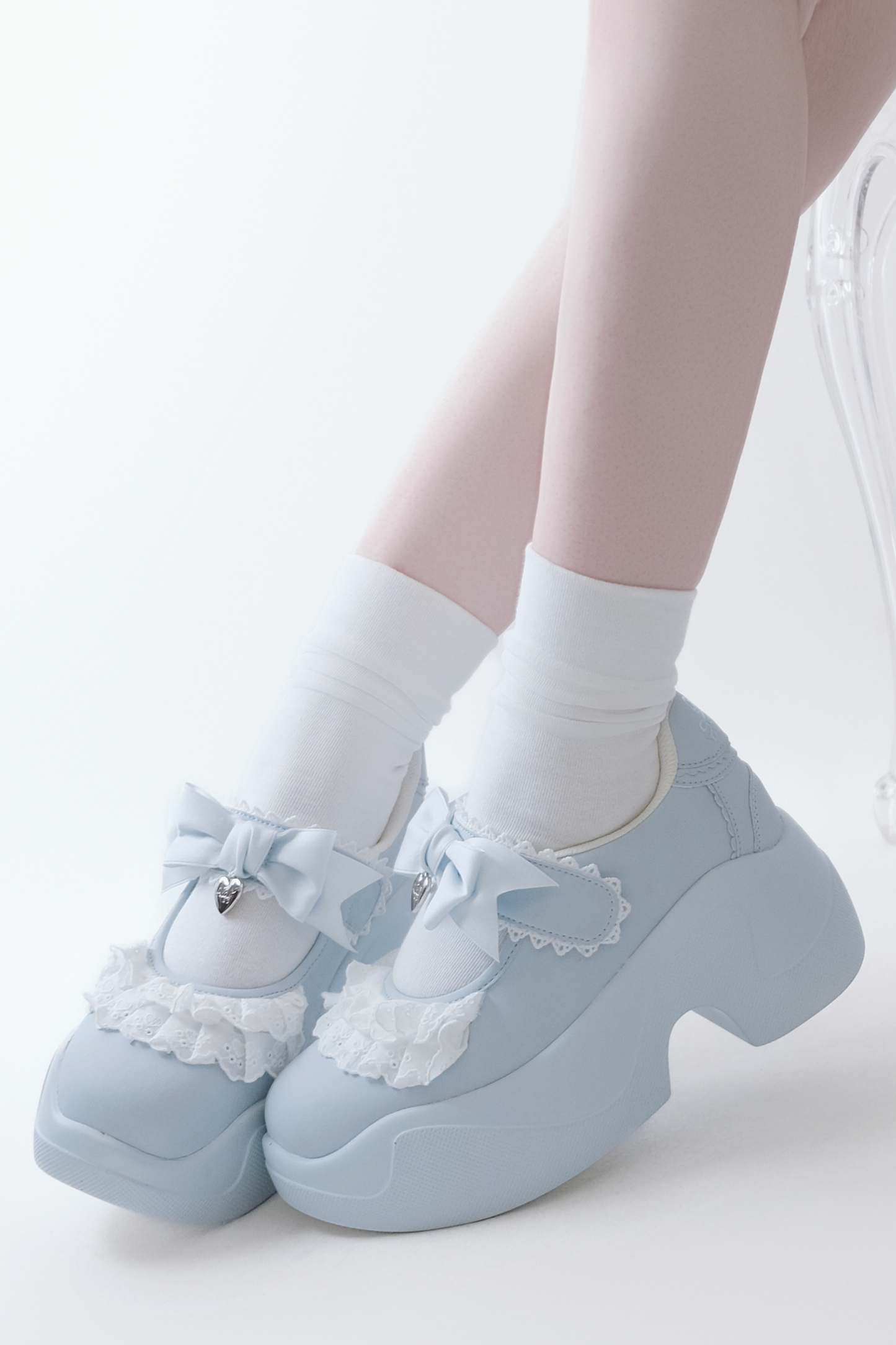 Sweet Girly Lace Ribbon Sneakers