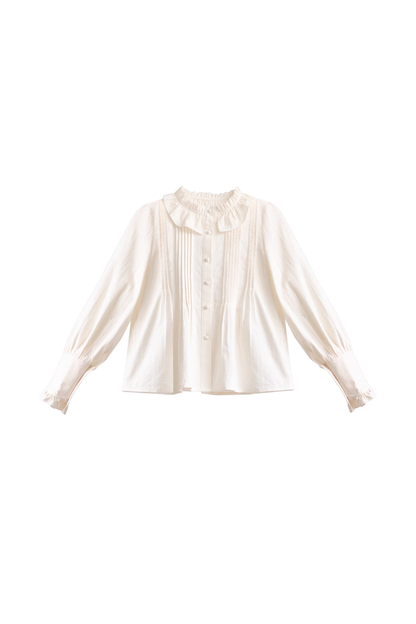 White Snow Long Coat + Shirt + Skirt
