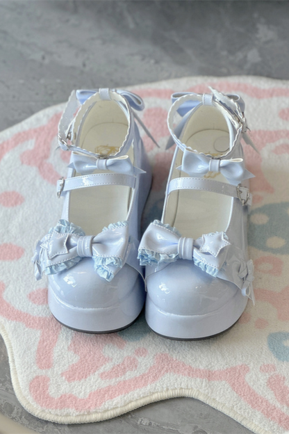 Biscuit Lolita Ruffle Ribbon Shoes