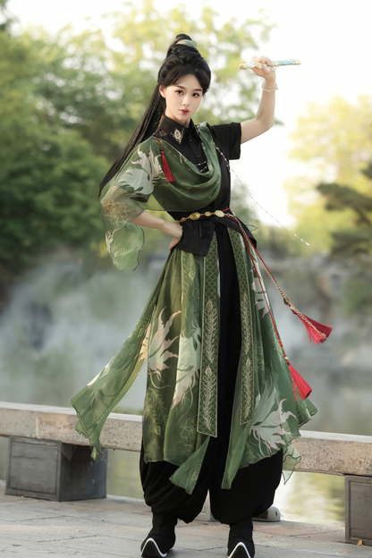 Neverless Island Chinese-style Top + Balloon Pants