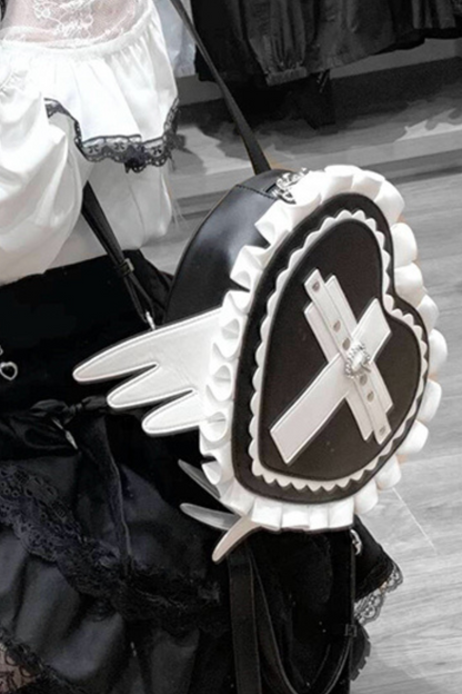 Ruffled Subculture Heart Bag