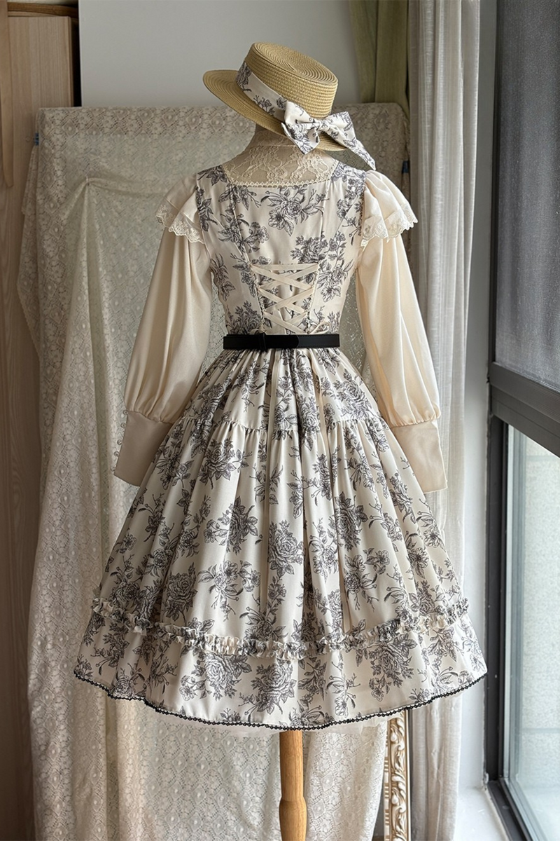 Sketch Wild Rose Lolita Jumper Skirt