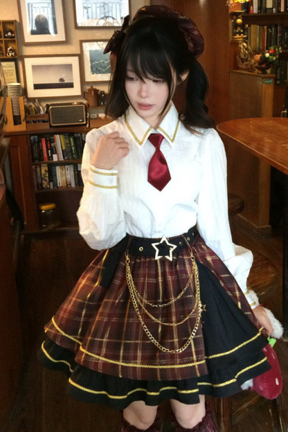 Retro Plaid Idol Lolita Set